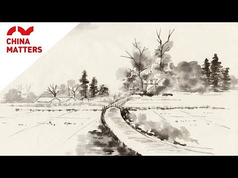 Learn to draw a mountain in Chinese landscape painting
