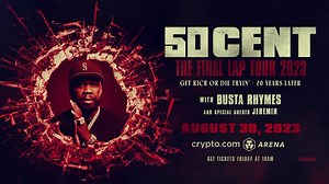 1K views · 54 reactions |  LA! 50 Cent brings The Final Lap Tour to Crypto.com Arena August 30th! With Busta Rhymes and Special Guest Jeremih ⏰ Tickets are on sale TOMORROW May 12th at 10am. | Crypto.com Arena | Facebook