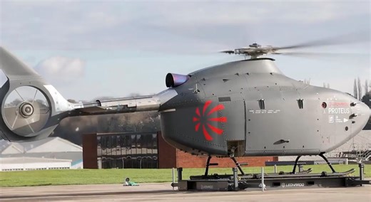 Proteus, il nuovo elicottero senza pilota a grandezza reale della Royal Navy