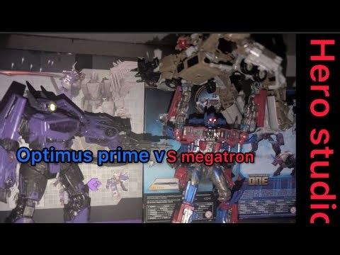 Optimus prime vs megatron stop motion test