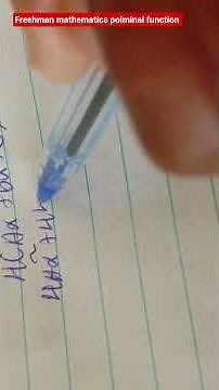 freshman mathematics polminal function