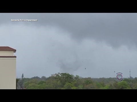 VIDEO: EF1 tornado damages industrial building in Sarasota