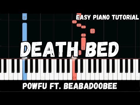 Death Bed - Powfu ft. Beabadoobee (Easy Piano Tutorial)