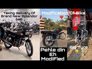Taking Delivery Of Splendor Bs6 Pehle din eh Krta Modified❤️🐍#splendormodified #modification #trend