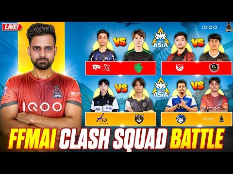 FFMAI CLASH SQUAD MODE - WATCHPARTY | LET'S SEE WHO WILL QUALIFY | TG FOZYAJAY | #freefire