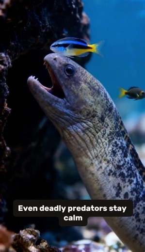The cleaner wrasse isn’t just a fish — it’s a full-time ocean “dentist.” 🐟