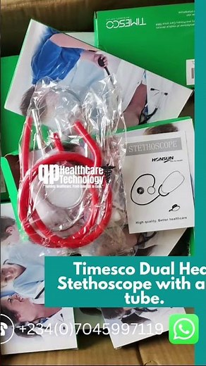 #Timesco Dual Head #Stethoscope with a red tube.