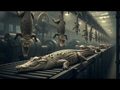 Inside Luxury Crocodile Leather Manufacturing 🐊 | Step-by-Step Process