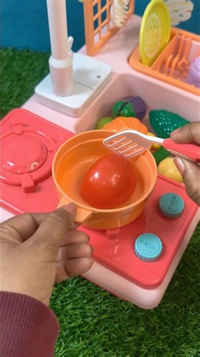 Toy Kitchen Cooking: Tomato Soup | This is the Way Dinnertime #cocomelon #toddlerlearning #shorts
