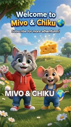Meet Mivo & Chiku! 🌍 | Best Friends Forever 🐱🐭 | AI 3D Cartoon Shorts