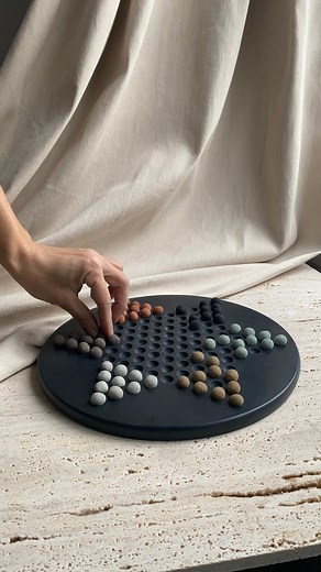 LUDUS | Concrete Handcrafted Board Game | Concrete Chinese Checkers | Concrete Game | Concrete Decor | Cement Decor | Housewarming Gift - Etsy
