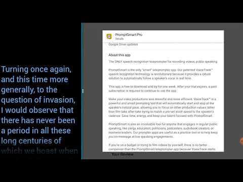 PromptSmart Pro (Android) Split Screen Demo