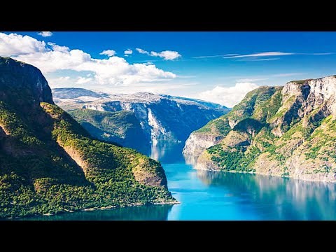Relaxing music, zen, soft, piano and magnificent landscapes seen by drone, beauty of nature