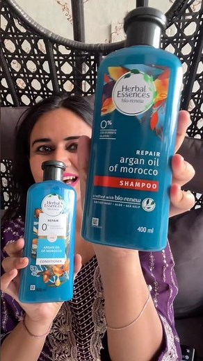 Herbal Essences Moroccan Argan oil Shampoo and conditioner👩‍🦰🌼🌷#hair #viral #hairmask #morocco