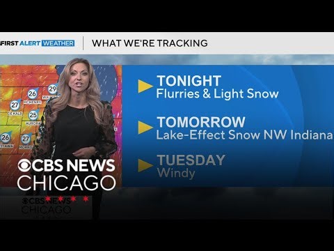 Cold with lake-effect snow in Chicago
