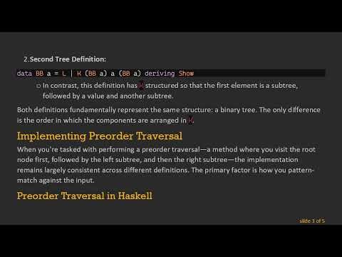 Mastering Haskell Preorder Tree Traversal: Adapting to Tree Definitions