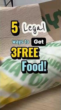 5 Totally Legal Ways to Get Free Food! 🌯