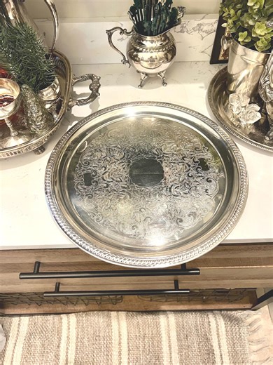 Vintage Sheffield Silverplate Serving Platter - Etsy