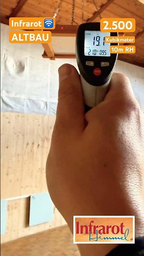 Altbau Infrarot 2.500 Kubikmeter - gleichmäßige Wärme messbar #alternativeheizung #infrarotheizung
