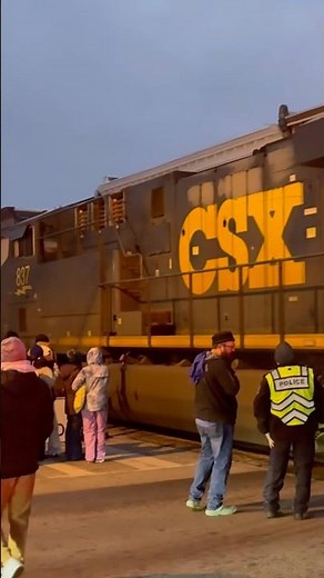 What Is A Train Doing Here?! Train In Street With DPU, See Long Video, JawTooth #Shorts