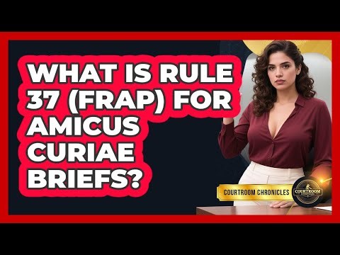 What Is Rule 37 (FRAP) For Amicus Curiae Briefs? - Courtroom Chronicles