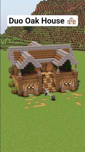 Duo Oak House in MINECRAFT 🏘️✨
