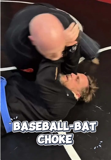 Baseball-Bat Choke Setup from Bottom Side-Control on TikTok Live!! #tiktoklive #bjjchokes #submission #brazilianjiujitsu #baseballbatchoke