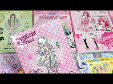 Unbox kawaii sticker scrapbook journal and more accessories for journal