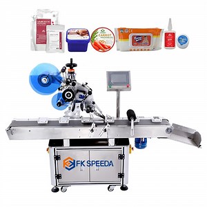[Hot Item] Automatic Flat Carton Labeller Flat Bag Label Applicator Egg Carton Labelling Machine