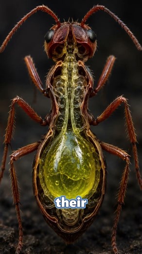 How This Ant EXPLODES to Protect Its Colony? 😱#ant #science #shorts