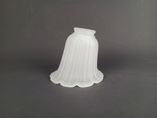 Frosted Glass Slanted Tulip Lamp Shade Art Deco 2.25" Fitter - Etsy