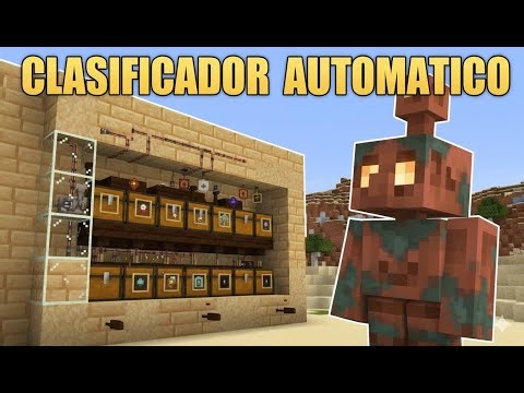 ¡El Clasificador de Items MÁS FÁCIL con el Golem de Cobre! (CERO REDSTONE)