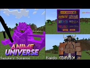 Minecraft - ANIME UNIVERSE Addon/Mod For Minecraft PE & Bedrock | V4 UPDATE!
