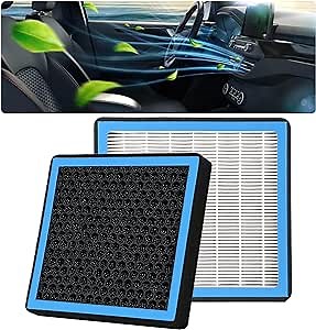 Kewucn CF10285 Activated carbon cabin Air Filter Replacement Freshens Air, HEPA Filter Removes PM2.5 Smells For 2010 to 2022 4Runner and 2005 to 2018 Avalon, Car Accessories