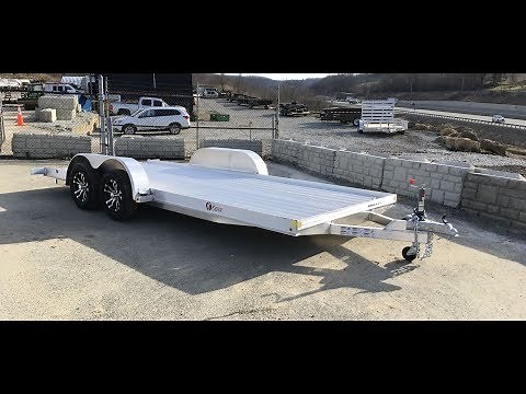 Kiefer 7x18' 7000# GVW All Aluminum Car Hauler Trailer Low Load Angle