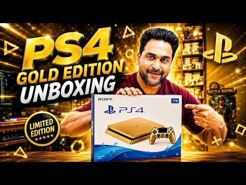 ✨ NEW PS4 SLIM 1TB GOLD EDITION UNBOXING & FIRST LOOK !!