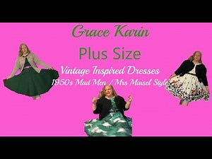 Grace Karin Vintage Inspired Plus Size Dresses : 1950s Retro Midcentury Modern Mad Men Mrs. Maisel