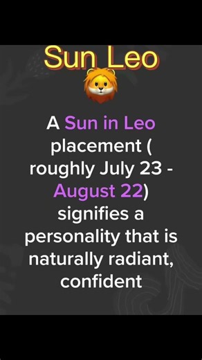 Leo (July 22 – August 23) 🦁👀is the fifth sign of the zodiac, represented by the Lion