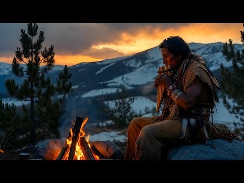 Soothing Pan Flute Snow Ambience 🌨️ Relaxing Music for Work, Sleep & Anxiety Relief | Winter Sounds