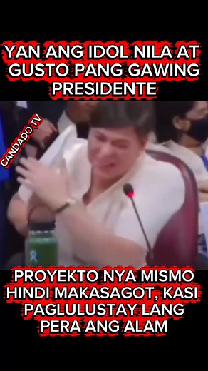 1.4M views · 23K reactions | Ito yung idolo nila at gustong gawing Pwesidente.  #postviralシ #government #Philippines #StarsEverywhere #BreakingNews #politics | Glecerio Tangaro Candado | Facebook