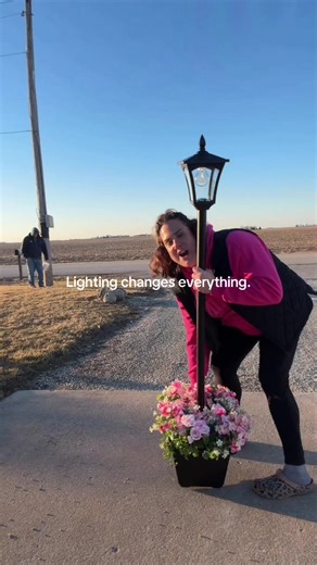 Affordable outdoor lighting that makes your home look more expensive. Solar powered decorative lamp post.