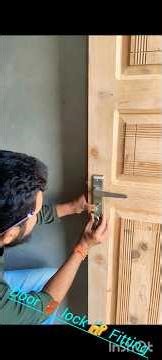 How to install Door🚪🔐 lock #woodworking