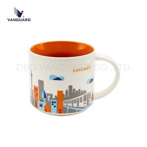 Coffee Cup Sublimation Ceramic Stackable Camping Mugs 16oz White Stackable Coffee Mugs