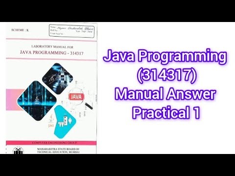 Java programming (314317) JPR Manual Answer Practical 1