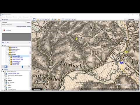 Sondeln Metalldetekting, Historischen Karten, einrichten im Google Earth