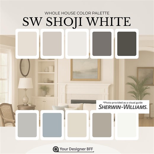 Shoji White Sherwin-williams Paint Palette – Whole House Color Scheme (digital PDF) - Etsy