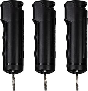 Police Magnum Keychain Pepper Spray Flip Top Safety 3 Pack 1/2oz- Maximum Heat Strength OC with Dye- Tactical Small Compact Case- for Women & Men's Self Defense- Made in The USA