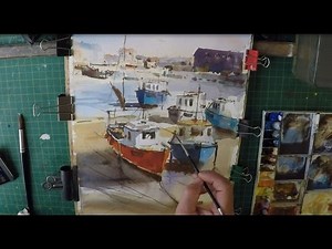 How To Paint Fishing Boats In Watercolour Loose Painting Technique