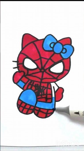 How To Draw Kitty Spider #KittytSpider #drawing #spiderman #art #howtodraw #short #coloring