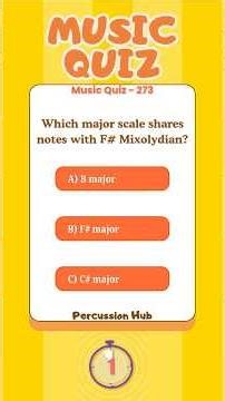 Music Quiz - 273 - Test Your F# Mixolydian Theory Skills!